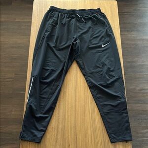 Nike Men's Black Joggers with White Swoosh